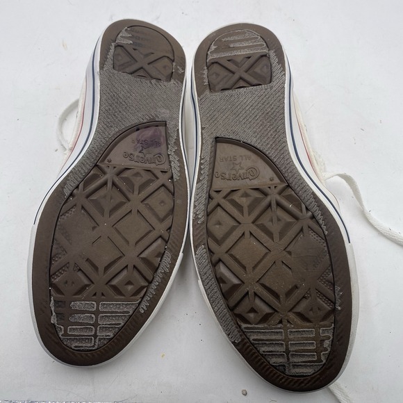 Converse Chuck Taylor All Star Low Top Shoes Womens Size 9 White Canvas Cleaned - Picture 11 of 14